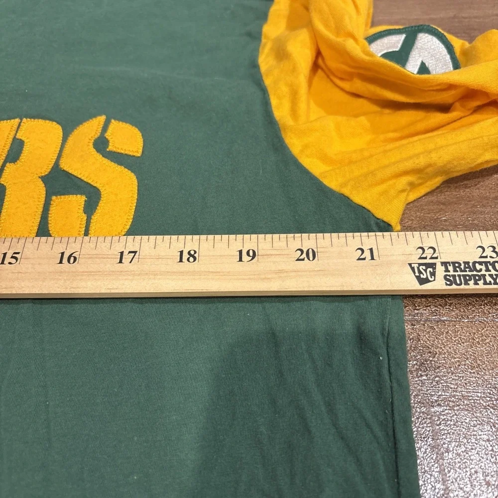 Green Bay Packers Shirt Men XL Grey Mitchell Ness Pullover 3/4‎ Sleeve